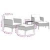 Vidaxl 5-Cz. Set da Giardino, Cuscini, Grigio, Rattan PE