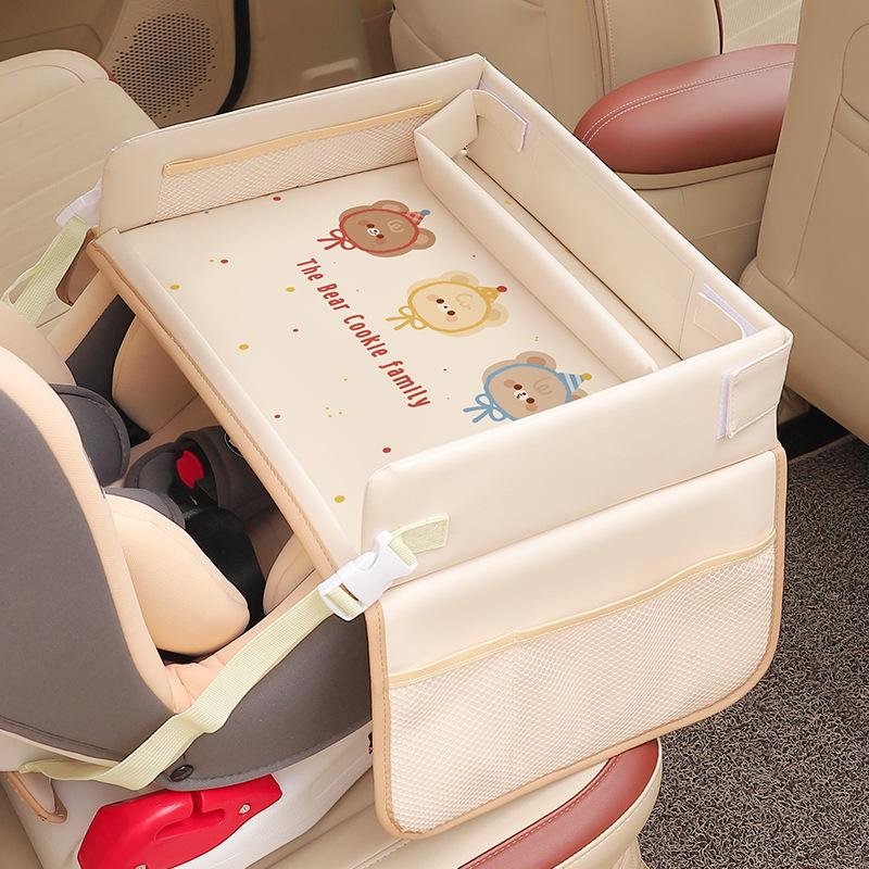 Car Dining Drawing Table Car Child Safety Seat Tray Cartoon Car Seat Table Tray Small Table Storage Tool Foldable Waterproof