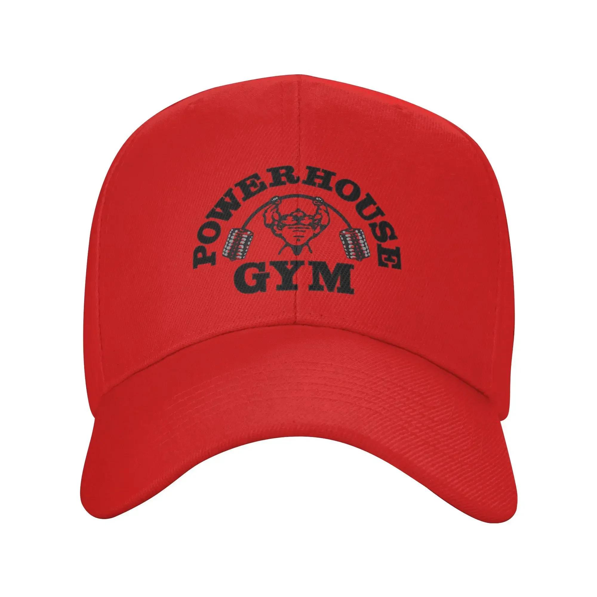 

Custom Black Powerhouse Gym Baseball Cap Sun Protection Unisex Womens Adjustable Fitness Building Muscle Dad Hat Spring One Size
