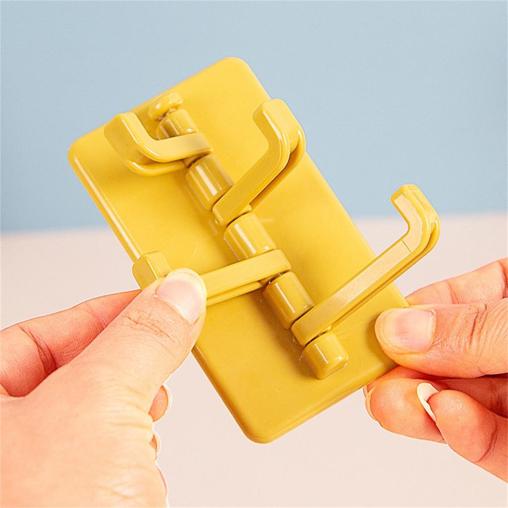 Wall Mounted Multi Hook Organizer for Keys Towels Accessories Space Saving ABS Plastic Design Home Office Use