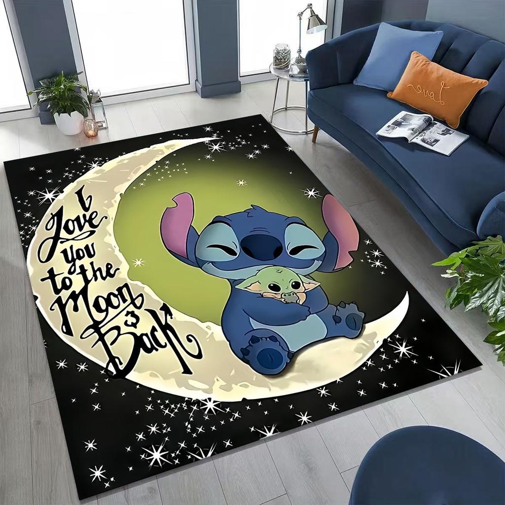 27 Style Stitch 2 Monster Cartoon  Rug for Bedroom Living Room Sofa Home Doormat Decor,Larger Kids Play Non-slip Floor Mat