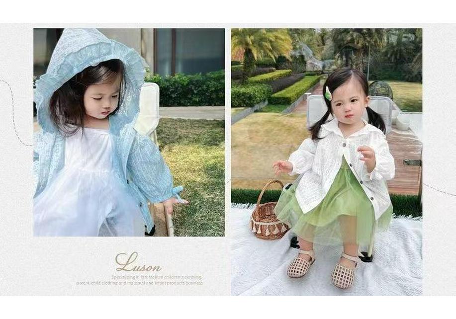 Girls' Summer Sun Protection Jacket - Sweet, Lazy Style for Babies & Toddlers; Fresh, Stylish, Long-Sleeved Children's UV Protection.