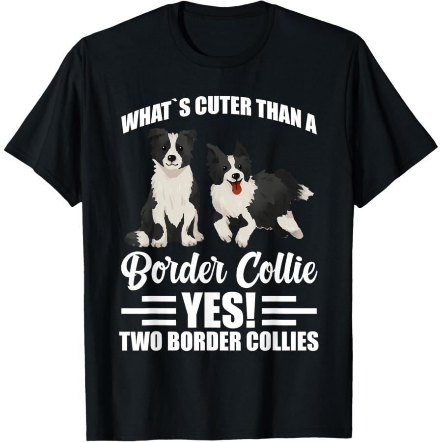 Two Border Collies T-Shirt XXXXXL чёрный