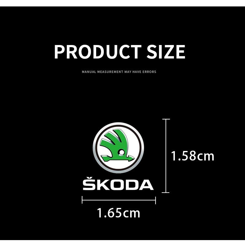 2/5/10Pcs Car Logo Sticker Central Control Decals Car Accessories For Skoda Octavia Superb Rapid Kodiaq Karoq Fabia Kamiq Roomster Citigo