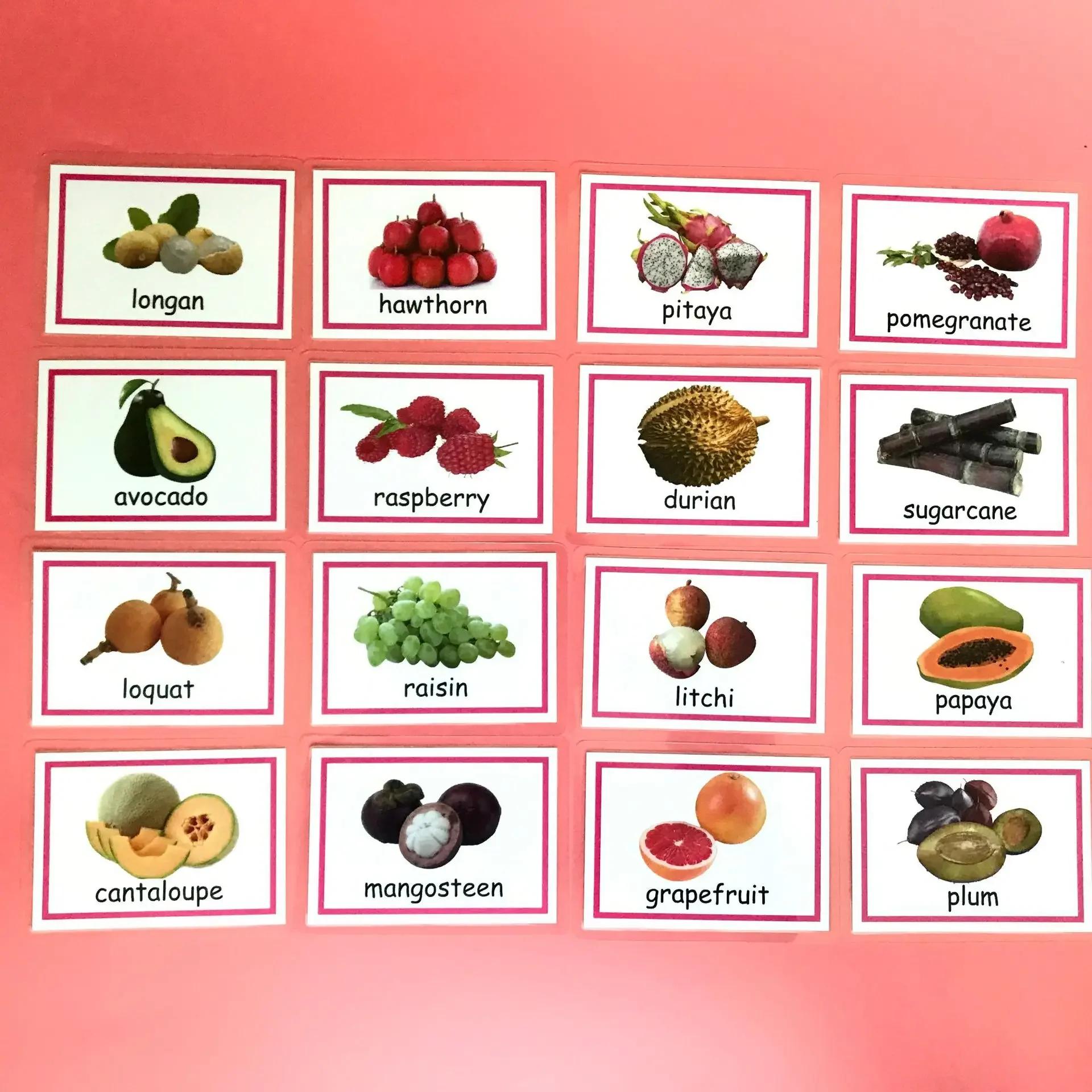 

12 шт. детские игрушки Монтессори изучение английского языка карточки со словами цветные флеш-карты дети цвет познание память образовательная игрушка