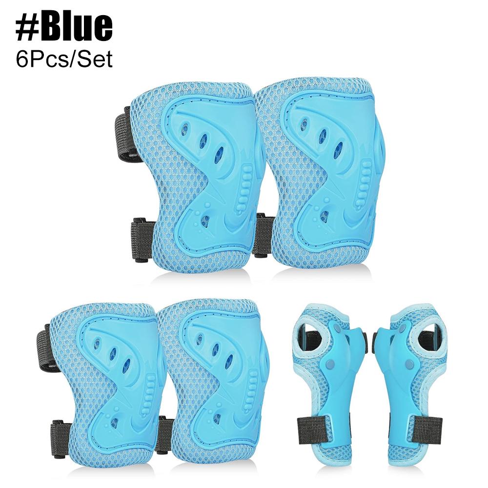 6 In 1 Kids Protective Gear Set Knee Pads For Kids 3-10Years Toddler Knee And Elbow Pads With Wrist Guards For Skating Cycling