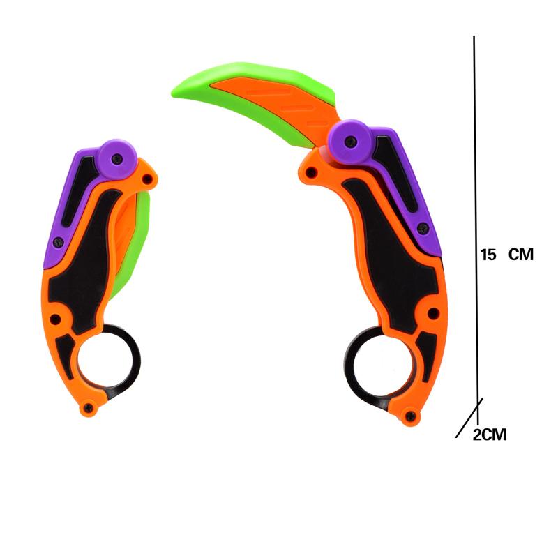 3D-gedrucktes faltbares Schwerkraft-Klapp-Klaue-Messer Fidget-Spielzeug Stressabbau für Erwachsene und Jugendliche EDC Angstabbau-Spielzeug Geschenk