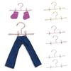 5PCS 75mm/120mm Doll Clothes Hangers Metal Mini Trouser Sock Clips Toy Miniature Hanger  Dollhouse