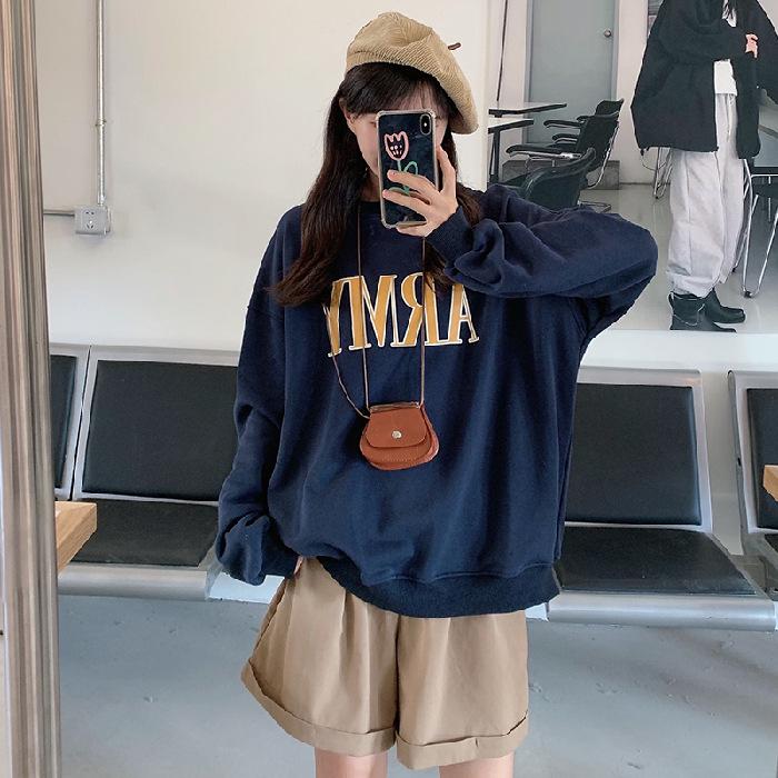 Women's Autumn/Winter Round Neck Printed Loose Hoodie - Best Friend Outfit, Long Sleeve Top 2022 New Style