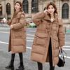 2025 winter new thickened bread jacket down cotton jacket women's Korean version loose mid-length cotton jacket