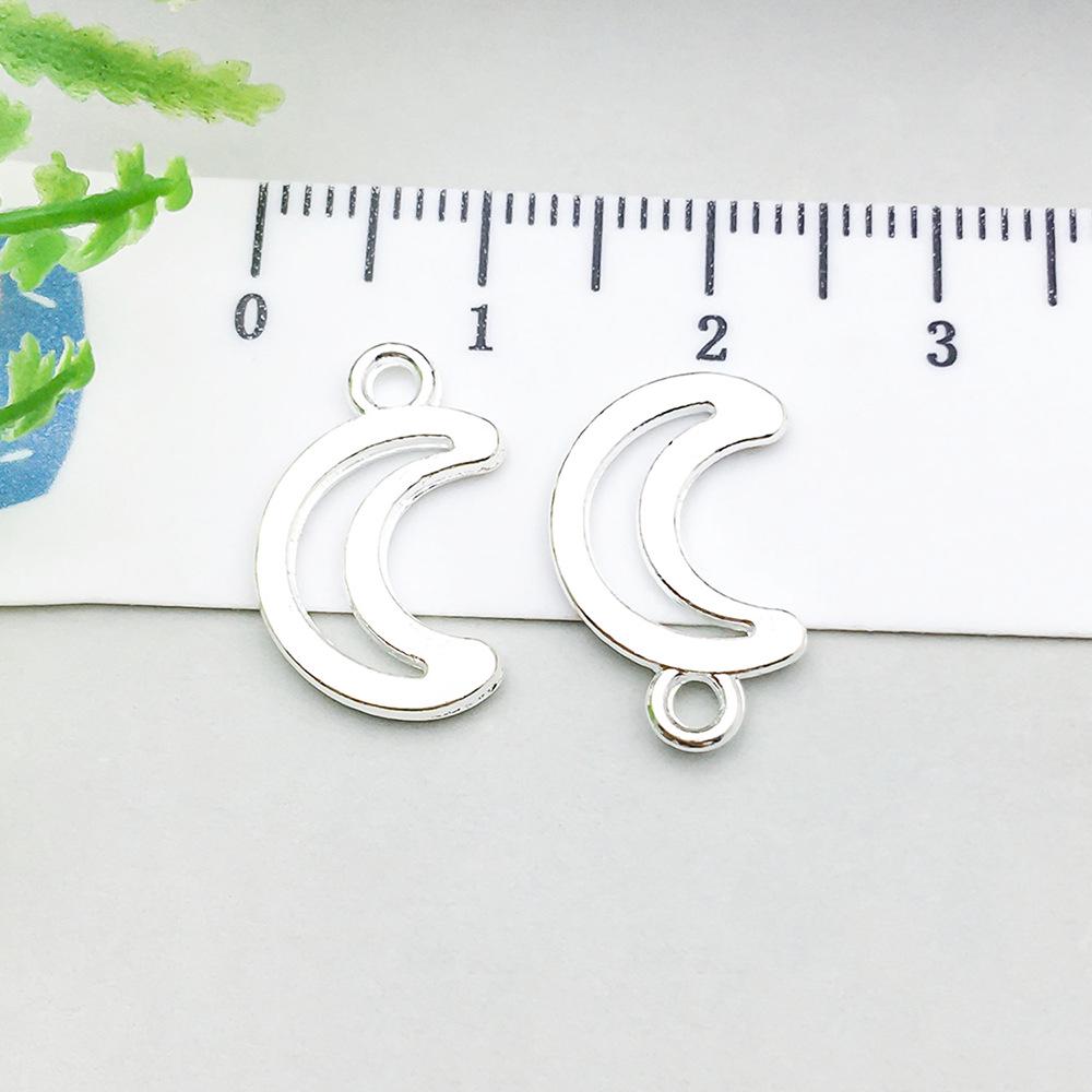 100-Piece Five-Color Alloy Sun, Moon, and Star Pendant Charms for DIY Jewelry