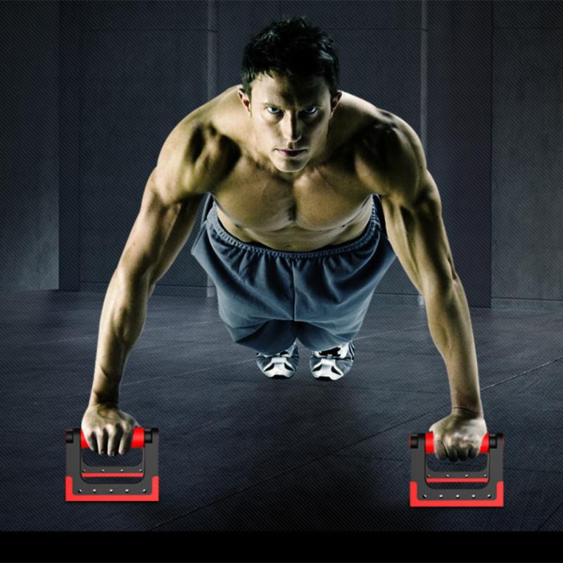 Foldable Push-up Bracket Home Use Fitness Push-Ups Stand Fitness Equipment Push Up Bar Red