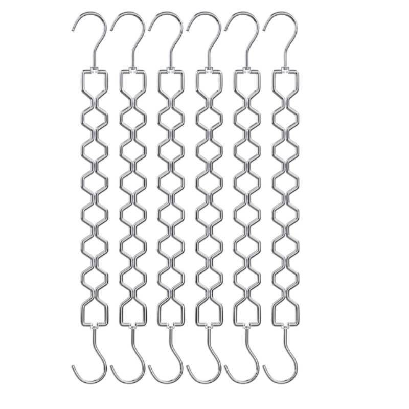 Metal Rotating Hook With 8hole Connector For Closet Organization And Garment Storage