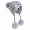 Warm Lining Pullover Cap Pom Pom Ball Woolen Hat New Beanie Hat  Women