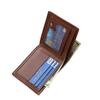 PU Leather Men's Short Wallet Large Capacity Pocket Purse Casual Male Leather Purse  Shopping