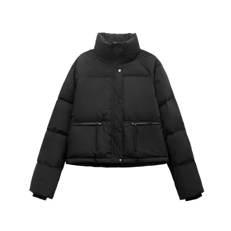 Korean Style Women's Winter Clearance: Short, Thick, High-Waisted Down Cotton-Padded Jacket
