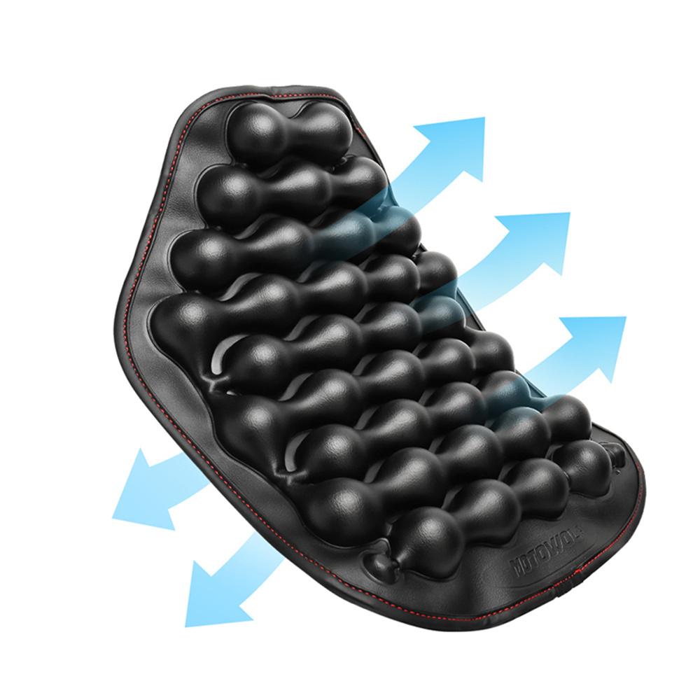 3D Motorcycle Seat Cushion Airbag Cushion Anti Slip Seat Cushion Decompression Massage Seat Cushion Shockproof Pads Press Inflating Cushion