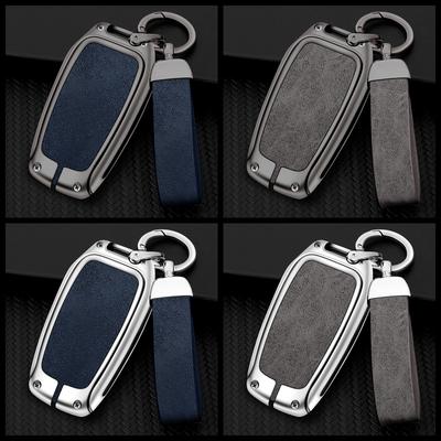 Leather Car Key Case Cover Shell for Toyota Yaris Cross Hilux Innova Fortuner Camry Land Cruiser 200 300 Prado Crown TLK 200