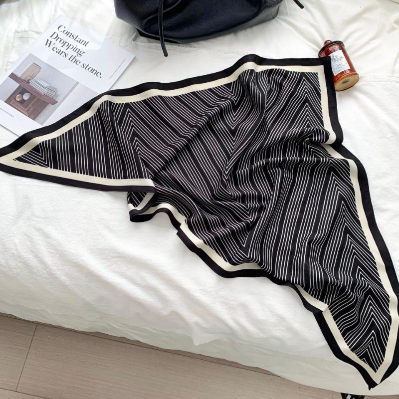 Cashew flower silk scarf new trend bag headscarf headband neck protector scarf scarf small shawl triangle scarf fart curtain