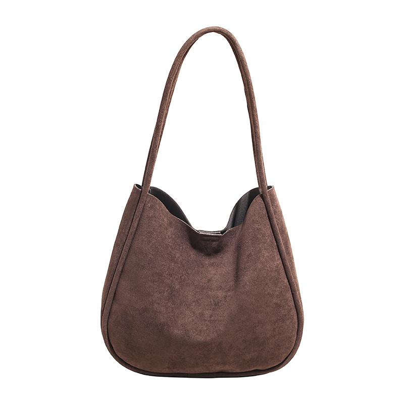 

Large-capacity Soft Leather Bag Women s New Foreign-style Texture Shoulder Underarm Bag Tote Bag Women s Bag кофейный