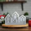 Silicone House 3D Moulds Reusable House Handicraft Mold Ornament Versatile House Shaped Candlestick Mould for Table Decoration