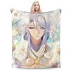 Genshin Impact Venti Blankets Velvet Summer Air Conditioning Barbatos Anime Multi-function Warm Throw Blanket for Bed Car Quilt