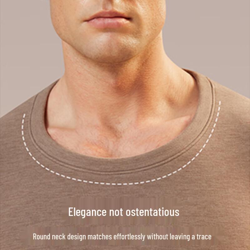 LANGSHA Herren Wolle Seide Antibakteriell Thermounterwäsche Set