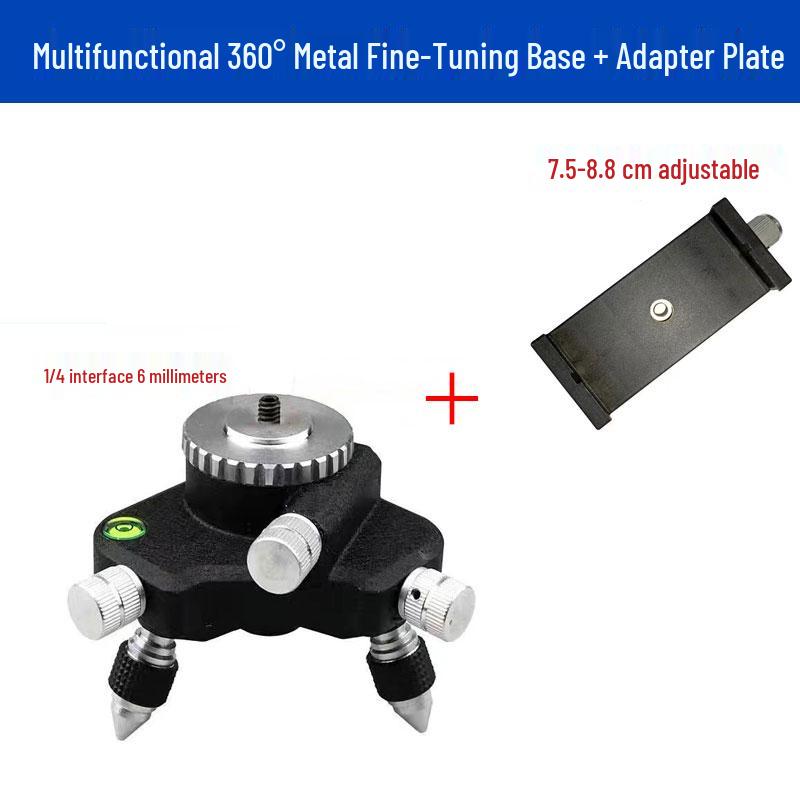 360° Adjustable Metal Lifting Platform with Green Infrared Spirit Level & Wall Sticker Tool