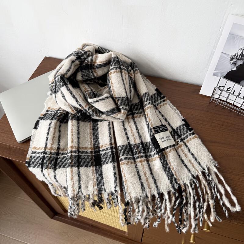 Retro Plaid Scarf Shawl