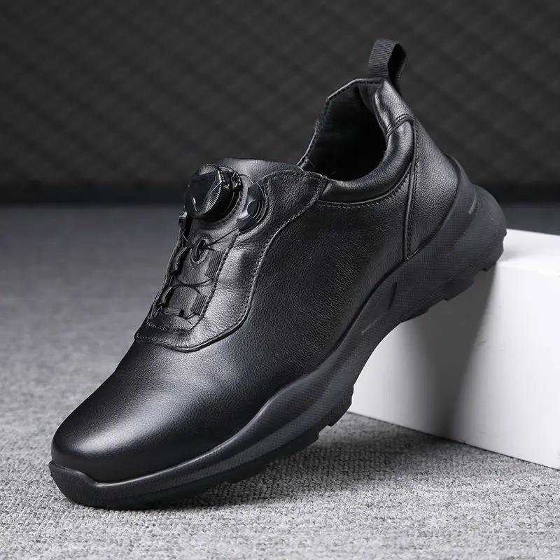 Four Seasons Golf Sneakers for men Luxury Brand Golfer Footwear Comfortable Leather Sneakers Outdoor Grass Walking Sneakers