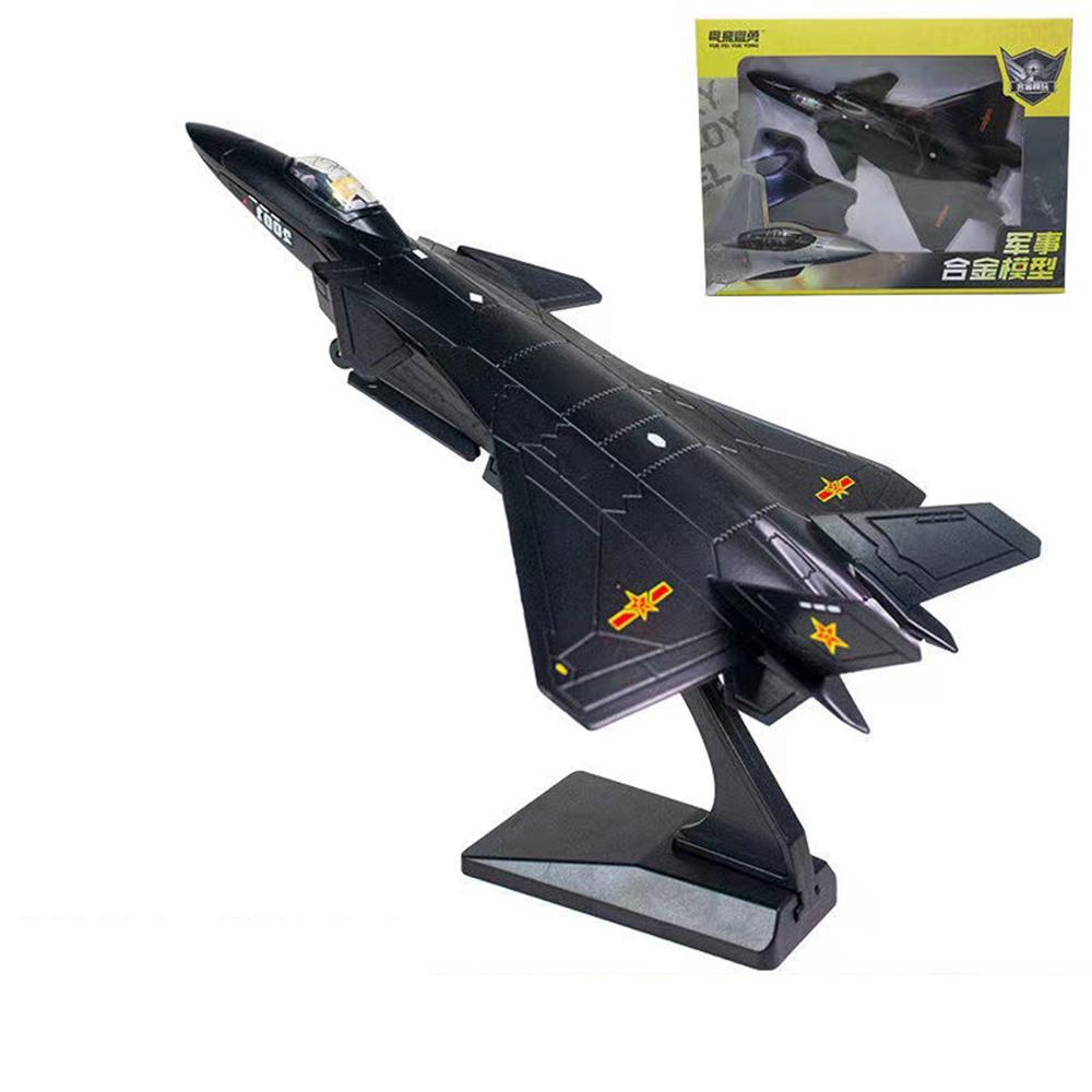 

Масштаб 1/100 J-20, модель самолета-истребителя из сплава-невидимки, имитация металлического истребителя, модель боевого самолета, звук, свет, подарок для детей 1/100-Size:23*14*5.5cm чёрный
