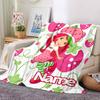 Custom Name Strawberry Shortcake'S Sweet World Party Blanket For Couch Bed Plush Cozy Fuzzy Blanket Super Soft Warm Blankets For Fall And Winter 09162