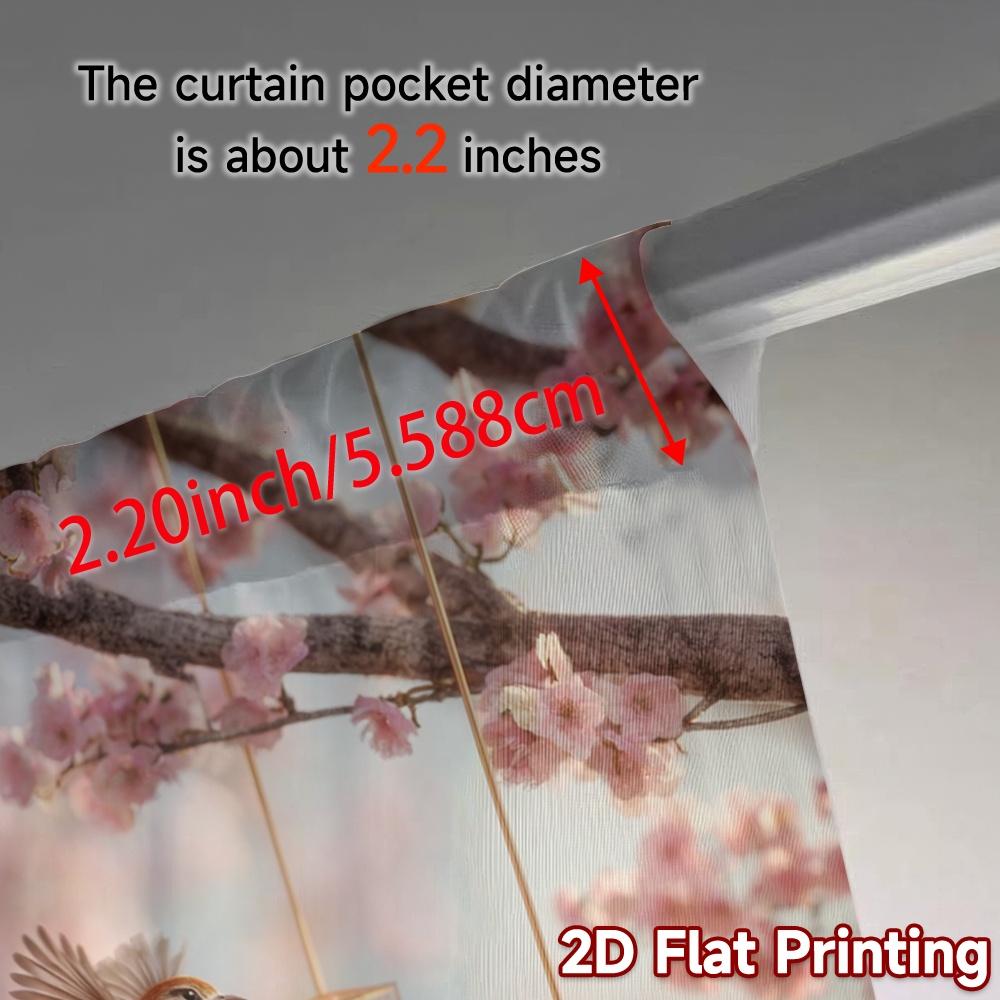 2pcs   2D FLAT PRINTING Curtains (Without Rod) BlossomFlight Print Modern Curtains Polyester Curtains Decorations Outdoor Perfect
