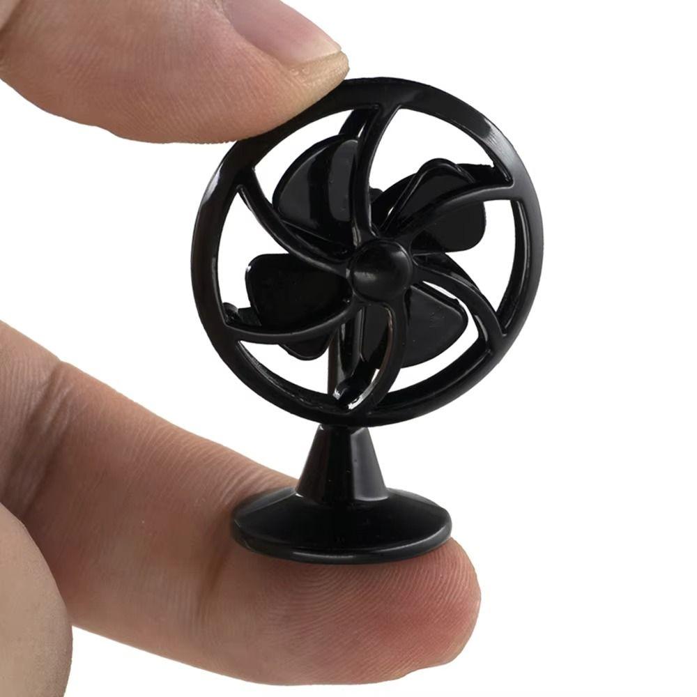1:12 Scale Dollhouse Electric Fan Retro Mini Fan Model Miniature Doll Fan Furniture  DIY Toy