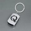 Creative Minimalist Keychain Spanish Key Pendant Metal Stainless Steel Laser Key Ring Stainless Steel Keychain for Backpack Bag Pendant