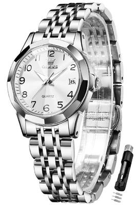 Quartz Easy To Japanese Date Luminous Day White Women's Watch, Popular, Use, Waterproof, Business, Movement, Display, Hands, Valentine's Gift,