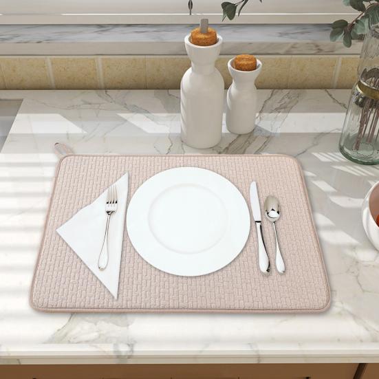Microfiber Dish Drying Mat Absorbent Pad Large Size Kitchen Counter Mat Dish