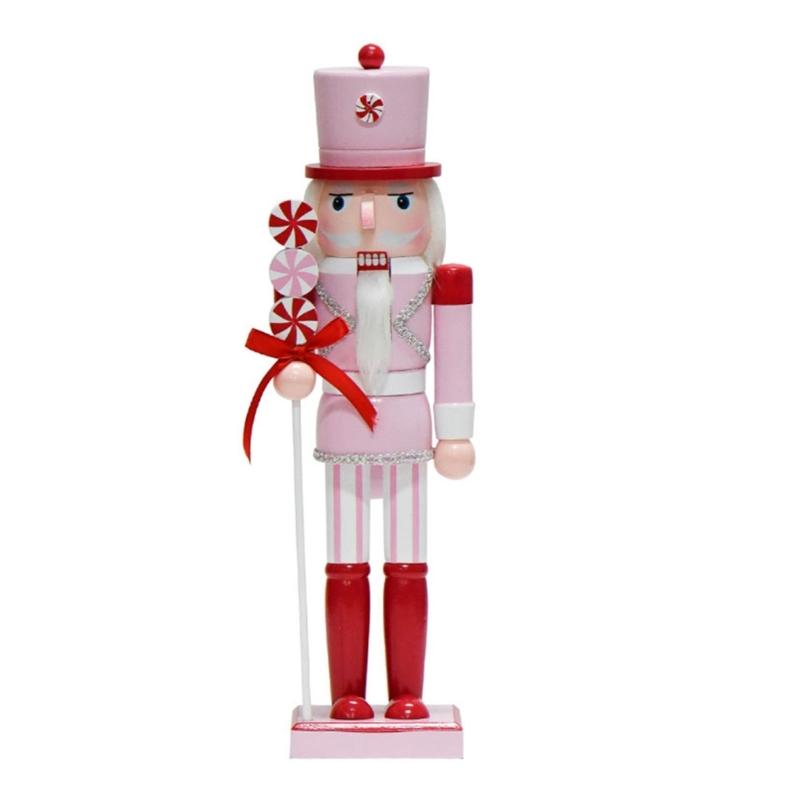 Festival 38CM/15inch Macaron Colored Drummers Dolls, Wood Table Decoration for Holiday Baking Enthusiasts