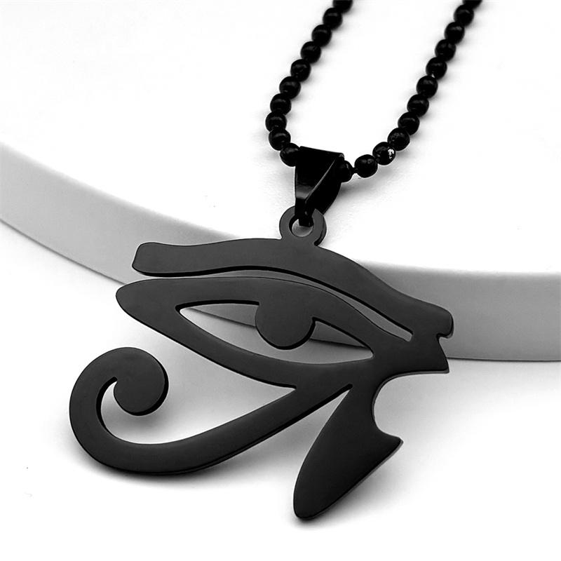 Stainless Steel Egyptian Eyes Car Pendant for Women Men Statement Mythology Eye of Ra Horus Symbol Car Bag Pendant Jewelry