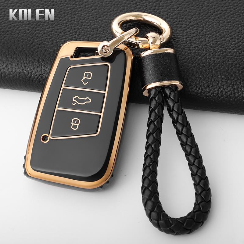 Tpu Car Key Case Cover Shell Fob For Vw Volkseagen Passat B8 Magotan For Skoda Superb A7 Kodiaq Seat Key Protector Accessories