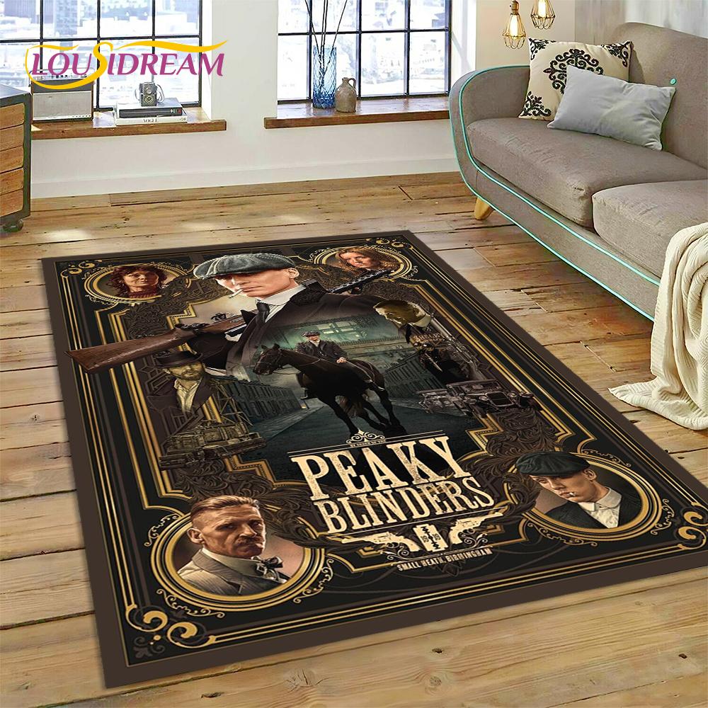 3D P-Peaky Blinders Tommy Shelby HD Carpet Rug for Bedroom Living Room Home Sofa Decoration,Children Game Large Decor Floor Mat