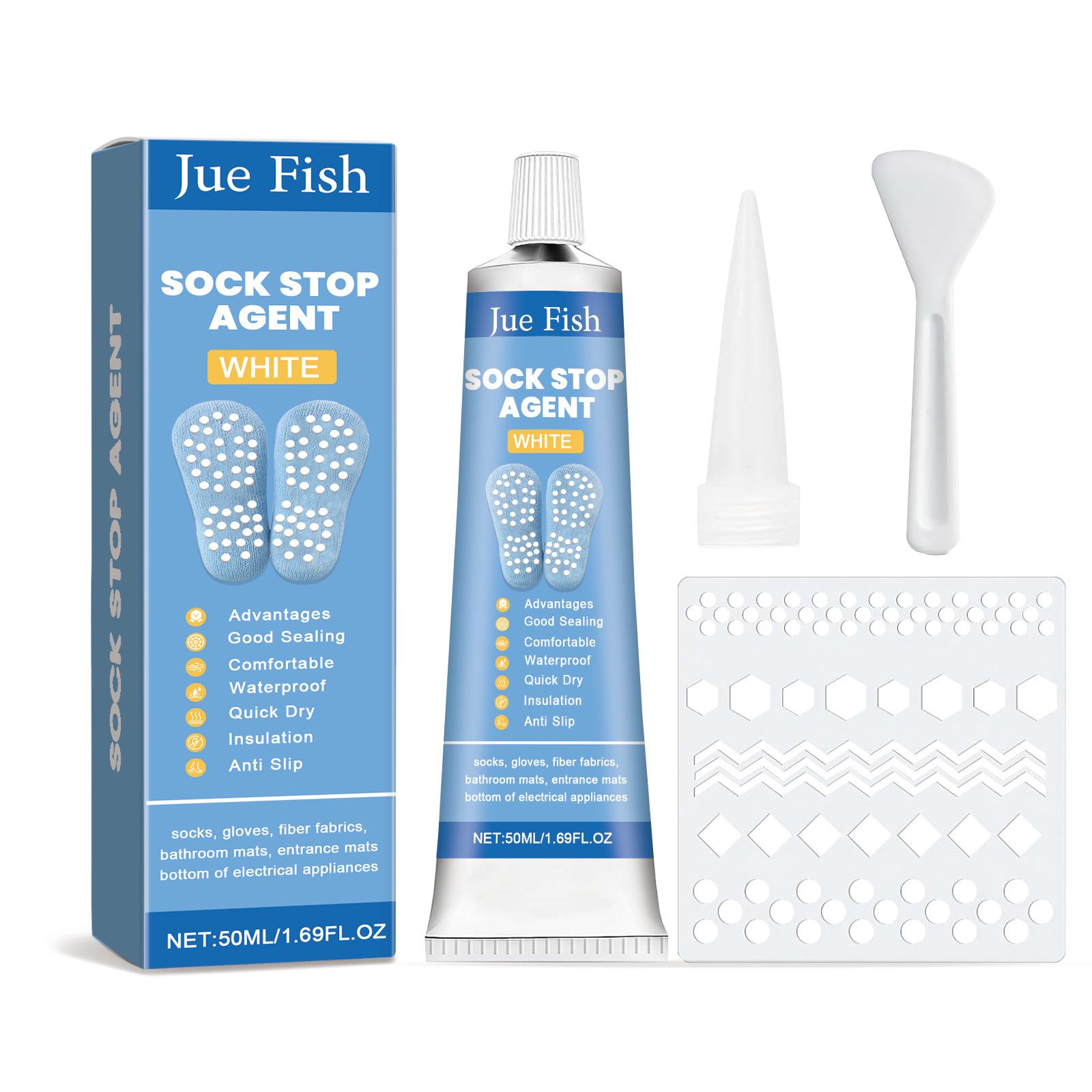 JUE FISH Silicone Non-slip Heel Pad Set for Socks and Stockings
