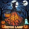 16cm Besenstil Hexe Statuen Stehend Design Feiertags Dekorative Lampe Halloween Party