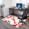 Christmas Printed Carpet, for Office Chair Living Room Bedroom Kitchen Room Decor Gifts.