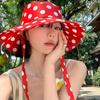 Red Women Fisherman Hat Lace Sunshade Hat Portable Summer Sun Hat  Outdoor
