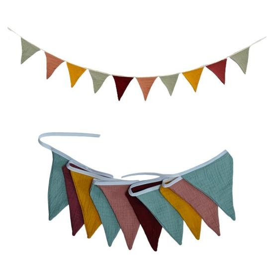 Vimpelbanner Vimpelflagg Barneromsgirland Stoff Babybanner Trekantvimpler Streamers