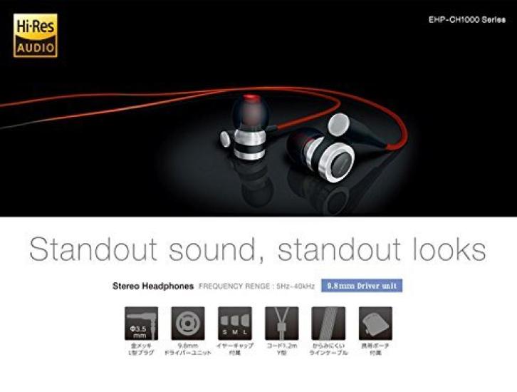 ELECOM HeadphonesIn-EarHigh Resolution9.8mmCH1000Silver