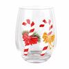 2D Print Christmas Glass Cups Transparent Santa Claus Double Walled Glass Cups Heat Insulation Wine Cups Home Decor