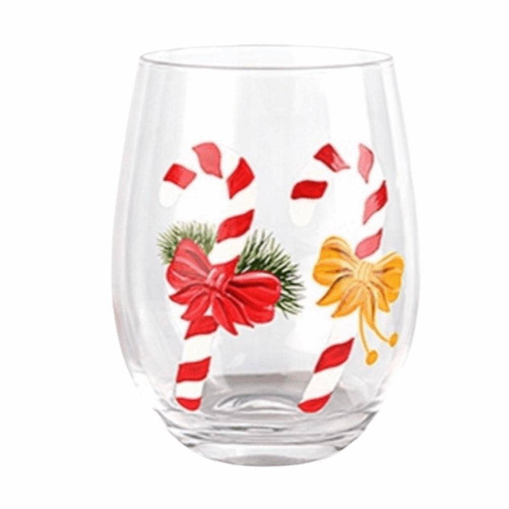 2D Print Christmas Glass Cups Transparent Santa Claus Double Walled Glass Cups Heat Insulation Wine Cups Home Decor