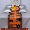 Halloween Home Tischläufer Spukhaus Orange Schwarz Kürbis Tischläufer Kommode Schal Halloween Abendessen Leinen Tischläufer